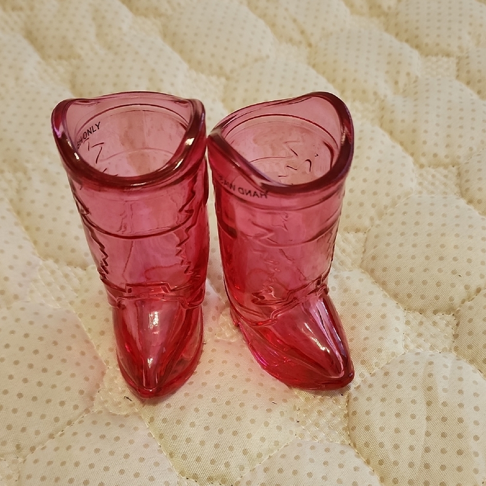 Godinger Red Boot Shot Glasses - Picture 2 of 5